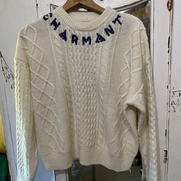 Clare V CHARMANT FISHERMAN'S SWEATER Size M NWT - Picture 2 of 6